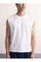 Nevavm with Difference Oval Collar Men's Sleeveless T-Shirt - 3