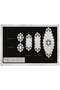 Krem-Krem Evita Model 5 Piece Linen Lace Tablecloth Runner Set Modern Living Room Set - 3