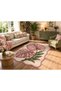 Eta Traditional Patterned Modern Woven Base Decorative Carpet Eta4067Pink - 2