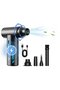 Mini electric blower, 110,000 RPM, portable, rechargeable, includes 5 accessories, 60-minute battery life, weighs 0.2 kg, 1 piece.