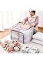 Large Capacity Clear Storage Box,Foldable Storage Bag Organizer with Transparent Window & Zipper,Rei - 6