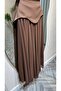 Long Evening Dress with Layered Waist and Neck Strap - 5