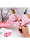 Nail drill bit box 30-hole pink dustproof organizer. - 4