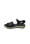 1790 Black Leather Women's Sandals - 3