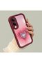 Vivo Y04/Y19/Y29S Compatible Pink Gradient Heart Spider Web Pattern Silicone Case