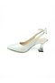 9002 Silver Glitter Bow Heeled Evening Dress Women's Shoes - 3