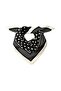 Women's 70X70 cm Black and White Polka Dot Satin Scarf - 3