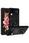 Galaxy Z Flip 3 Case Camera Protector Magnetic Stand Tank Protection - 5