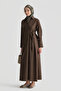 Lacing Detailed Dress Cocoa - 3