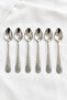 Set of 6 Stainless Steel Heart Patterned Teaspoons