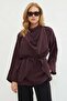 Fullamodest Shawl Detailed Waist-Tie Tunic