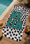 Black and White Dalmatian Spotted Typographic Patterned 70X150 Beach Towel - Cotton Bath Towel - 3