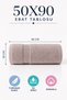 50X90 Cotton Hand and Face Towel |   Soft Textured High Water Absorbent Bath Towel |   Decorative Bordered for Daily Use - 3