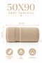 50X90 Cotton Hand and Face Towel |   Soft Textured High Water Absorbent Bath Towel |   Decorative Bordered for Daily Use - 3