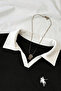 Ophella Polo Collar Embroidered Gathered Long Sleeve Blouse - 2