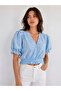 Embroidered Blouse with Scallop Detail |   D2875