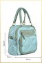 Saly Women's Quilted Parachute Fabric Hand and Shoulder Bag - Mint Green - 2