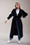 Women's Belted Long Trench Coat Oversized Cut - 5