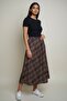 Plaid Patterned Bell Skirt - 3