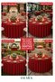 Stress-Free Round Tablecloth 280-300-320 cm Wide Seamless Wedding Event Organization Hotel Restaurant - 5