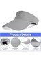 Mesh sun hat dark gray UV adjustable breathable quick-dry. - 2