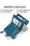 Women's PU zipper wallet burgundy RFID slim card holder. - 3