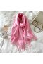 Women's silk scarf 210x70cm royal blue elegant soft winter. - 3