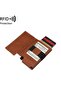 RFID automatic card ejector wallet genuine leather magnetic.