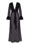 Muriel Chiffon Ruffle Dress Black