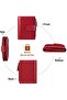 Women's genuine leather RFID zippered wallet card holder. - 3