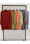 Trendy Raglan Sleeve Crew Neck Ribbed Cold Yarn Knitwear Tunic - 4