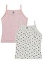 Mini Patterned 2-Piece Undershirt for Girls Aged 2-12 - Standard