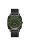 Men's Stainless Steel Black Watch, Seaweed Green Dial | Trn-045bm
