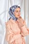 Twill Silk Scarf Bloom Lilac Blue - 3