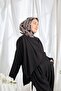 Twill Silk Scarf Ottoman Paisley Black - 2
