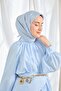 Twill Silk Scarf Micro Square Blue - 3