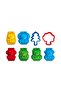 Art Craft Art Sand 3D Animals Kinetic Play Sand 500 Gr 8 Piece Molded Set - 3