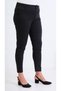Women's Black Plus Size High Waist Skinny Leg Black 5 Pocket Jean Pants - 3