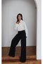 Women's Black Black High Waist Extra Loose Wide Leg Long Denim Wide Leg Jean Pants - 5