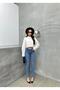 Women's Light Blue High Waist Narrow Leg Light Blue Denim Skinny Jean Pants - 5