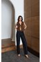 Women's Rinse Jean Pants High Waist Belt Detailed Balloon Fit Denim - 2