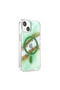 Onegif Apple iPhone 15 Lotus Glitter Magsafe Cover - Green - 2