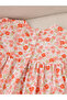 Girls Floral Print Smocked A-Line Dress - 6