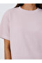 Pink Flat Knit Round Neck T-Shirt - 4