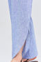 Women's Comfortable Cut Solid Color Trousers with Side Slits - 5