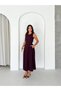 Women's Embroidered Belted Sleeveless Midi Length Flawed Dress Kk1000 - 5