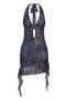 Tulle Lined Low-Cut Mini Dress