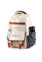 Premium Imported Waterproof Fabric Multi-Compartment School, Sports, Travel, Laptop Backpack Cream Orange 15I - 5