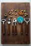 Nilo 5-Piece Acacia Stainless Set (Opener, Ice Cream Spoon, Garlic Crusher, Pizza Cutter, Peeler) - 6
