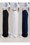 Women's High Waist Black Gray Navy Blue Wide Leg Sweatpants 3-Piece Advantage Set - 3